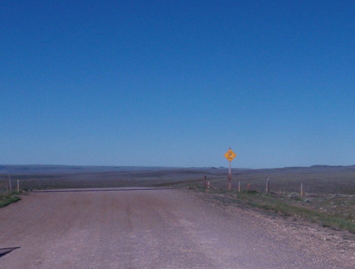 Cattle Guard and high ridge crossing.